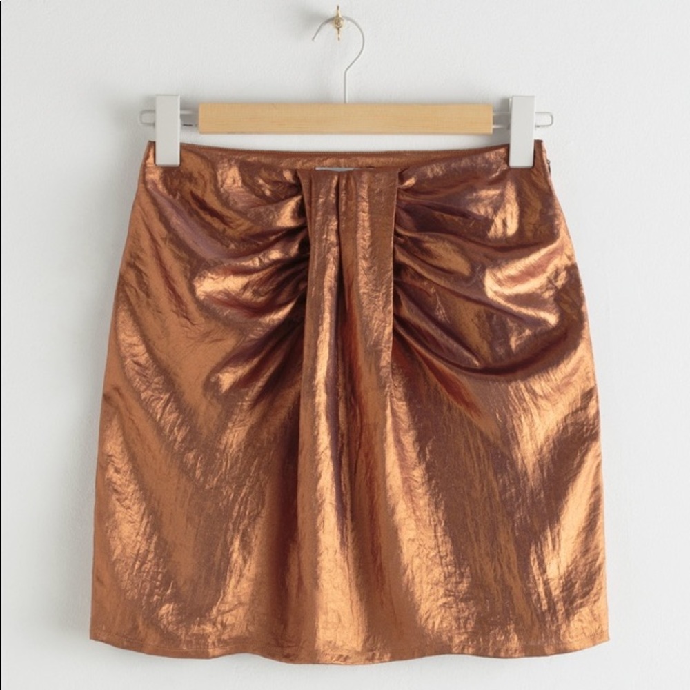 & Other Stories: Paris Atelier Bronze Skirt- size 0
